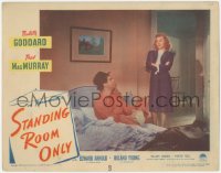 6b0552 STANDING ROOM ONLY LC #8 1944 housemaid Paulette Goddard looks at Fred MacMurray in bed!