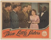 6b0558 THREE LITTLE SISTERS LC 1944 Sam McDaniel watches Mary Lee with soldier suitors, rare!