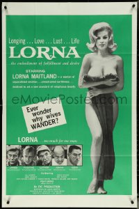 6b0892 LORNA 1sh 1964 sexy Lorna Maitland in Russ Meyer sex classic over green background!