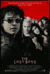 6b0893 LOST BOYS 1sh 1987 teen vampire Kiefer Sutherland, Jason Patric, directed by Joel Schumacher!