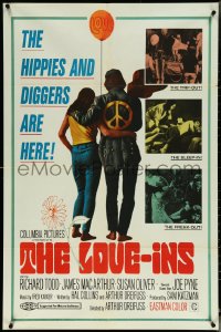 6b0900 LOVE-INS 1sh 1967 Richard Todd, James MacArthur, hippies & diggers, sex & drugs, white style!