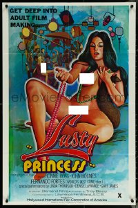 6b0903 LUSTY PRINCESS 25x38 1sh 1978 great sexy art, John Holmes gets deep into adult film making!