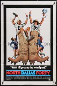 6b0939 NORTH DALLAS FORTY 1sh 1979 Nick Nolte, great Texas football art by Morgan Kane!