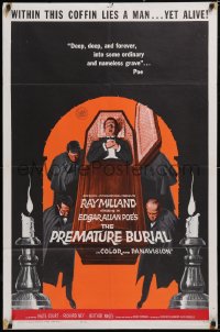 6b0967 PREMATURE BURIAL 1sh 1962 Edgar Allan Poe, Reynold Brown art of Ray Milland buried alive!