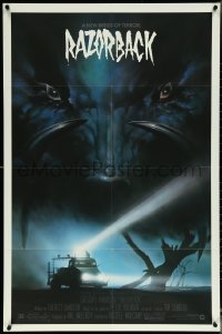 6b0975 RAZORBACK 1sh 1984 Australian horror, cool artwork by Obrero!