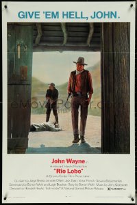 6b0983 RIO LOBO 1sh 1971 Howard Hawks, Jack Elam, Give 'em Hell, John Wayne!