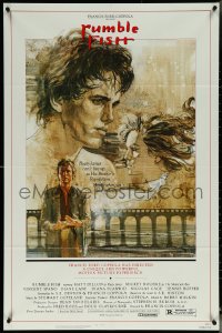 6b0992 RUMBLE FISH 1sh 1983 Francis Ford Coppola, great art of Matt Dillon by John Solie!