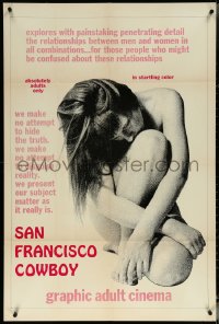 6b0993 SAN FRANCISCO COWBOY 1sh 1969 filmed with painstaking penetrating detail, adults only!