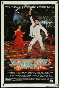 6b0994 SATURDAY NIGHT FEVER 1sh 1977 best image of disco John Travolta & Karen Lynn Gorney!