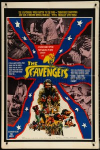 6b0997 SCAVENGERS 1sh 1968 four people try to get naked girl off saloon bar!