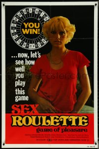 6b1003 SEX ROULETTE 1sh 1978 great image of sexy woman and gambling roulette wheel art, ultra rare!