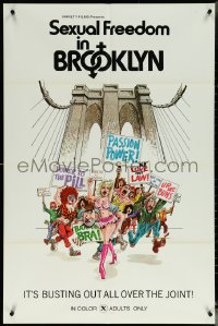 6b1004 SEXUAL FREEDOM IN BROOKLYN 1sh 1971 great artwork, it's busting out all over the joint!