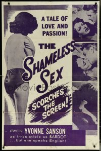 6b1007 SHAMELESS SEX 1sh 1952 Duilio Coletti's Wanda la peccatrice, sexy Yvonne Sanson, ultra rare!