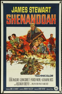 6b1010 SHENANDOAH 1sh 1965 James Stewart, Civil War, great Frank McCarthy artwork!