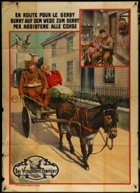 6b0209 BUNNY AT THE DERBY 39x55 special poster 1912 John Bunny prevents carriage theft, very rare!