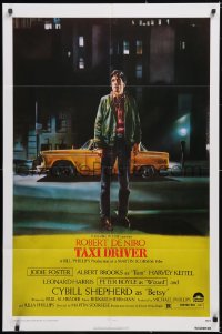 6b1042 TAXI DRIVER 1sh 1976 classic Peellaert art of Robert De Niro, directed by Martin Scorsese!