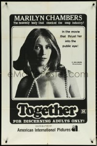 6b1053 TOGETHER R-rated 1sh 1972 sexy Marilyn Chambers in a different kind of love story!