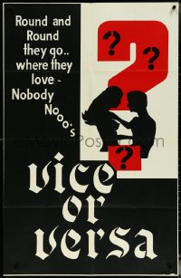 6b1070 VICE OR VERSA 1sh 1971 Harry Reems, where they love - nobody nooo's, round and round they go!