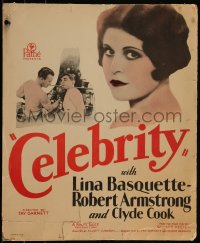 6b0154 CELEBRITY WC 1928 c/u of Lina Basquette, boxer Robert Armstrong in the ring, ultra rare!