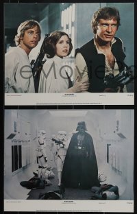 6b0616 STAR WARS 8 color 11x14 stills 1977 Mark Hamill, Harrison Ford, Carrie Fisher, Darth Vader!