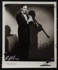 6b1661 BENNY GOODMAN 2 8x10 stills 1940s the bandleader playing his clarinet and close-up!