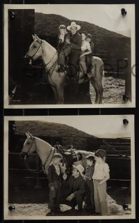 6b1649 SUNSET TRAIL 3 8x10 stills 1932 images of western cowboy Ken Maynard & Wonder Horse Tarzan!