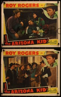 6b0640 ARIZONA KID 3 LCs 1939 great images of western cowboy Roy Rogers, Sally March and Gabby Hayes!