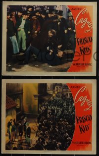 6b0641 FRISCO KID 3 LCs R1944 great image of James Cagney on ground + Ricardo Cortez and more!