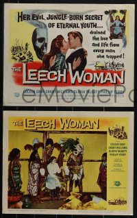 6b0601 LEECH WOMAN 8 LCs 1960 deadly female vampire drained love & life from every man she trapped!