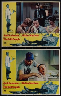 6b0629 ODD COUPLE 7 LCs 1968 best friends Walter Matthau & Jack Lemmon, McGinnis border art!