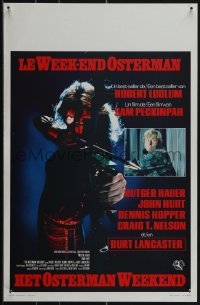 6c0212 OSTERMAN WEEKEND Belgian 1983 typical Sam Peckinpah, cool close up of woman w/bow & arrow!