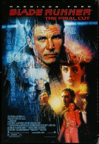 6c0681 BLADE RUNNER 1sh R2007 Ridley Scott sci-fi classic, art of Harrison Ford by Struzan!