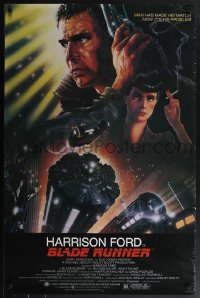 6c0680 BLADE RUNNER studio style 1sh 1982 Ridley Scott sci-fi classic, art of Harrison Ford by Alvin!