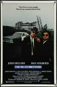 6c0685 BLUES BROTHERS 1sh 1980 John Belushi & Dan Aykroyd are on a mission from God!