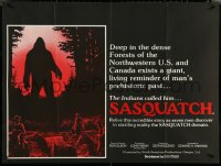 6c0092 SASQUATCH British quad 1978 cool art & different information, Bigfoot in the woods!