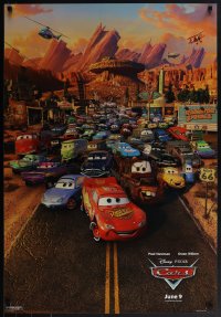 6c0691 CARS advance 1sh 2006 Walt Disney Pixar animated automobile racing, great cast image!