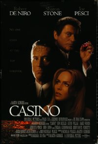 6c0692 CASINO int'l DS 1sh 1995 Martin Scorsese, Robert De Niro & Stone, Joe Pesci, cast image!