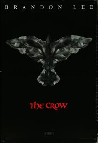 6c0703 CROW teaser 1sh 1994 Brandon Lee's final movie, cool eyes in bird artwork!