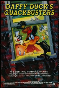 6c0704 DAFFY DUCK'S QUACKBUSTERS 1sh 1988 Mel Blanc, great cartoon art of Looney Tunes characters!