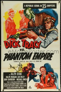 6c0714 DICK TRACY VS. CRIME INC. 1sh R1952 Ralph Byrd detective serial, The Phantom Empire!