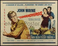 6c0407 COMANCHEROS 1/2sh 1961 artwork of cowboy John Wayne, directed by Michael Curtiz!