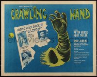 6c0411 CRAWLING HAND 1/2sh 1963 wacky horror sci-fi, different art of disembodied hand & newspaper!