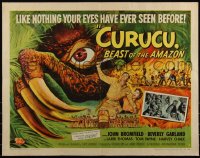 6c0414 CURUCU, BEAST OF THE AMAZON style A 1/2sh 1956 Universal monster art by Reynold Brown!