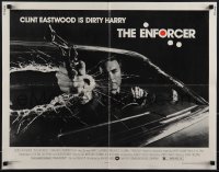 6c0418 ENFORCER 1/2sh 1976 Bill Gold image of Eastwood as Dirty Harry with gun through windshield!