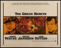 6c0429 GREEN BERETS 1/2sh 1968 John Wayne, David Janssen, Jim Hutton, Vietnam War art by McCarthy!