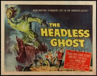 6c0431 HEADLESS GHOST 1/2sh 1959 head-hunting teenagers lost in the haunted castle, art by Brown!