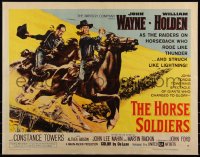 6c0437 HORSE SOLDIERS style B 1/2sh 1959 U.S. Cavalrymen John Wayne & William Holden, John Ford!