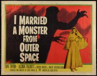 6c0440 I MARRIED A MONSTER FROM OUTER SPACE 1/2sh 1958 great image of Gloria Talbott & alien shadow!