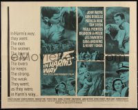 6c0441 IN HARM'S WAY 1/2sh 1965 John Wayne, Kirk Douglas, Otto Preminger, great Saul Bass title art!