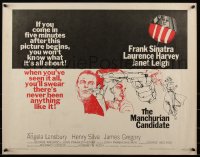 6c0464 MANCHURIAN CANDIDATE 1/2sh 1962 cool art of Frank Sinatra, directed by John Frankenheimer!